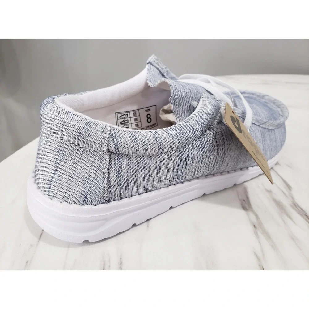 NEW Men's size 8 - DROPE Mike Slip On Shoes Chambray Blue Boat Nautical Prep Dad